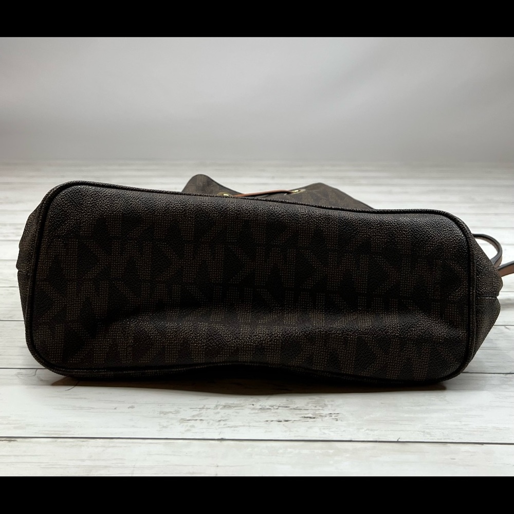 Fossil Signature Satchel Monogram Canvas Bag Purs… - image 8